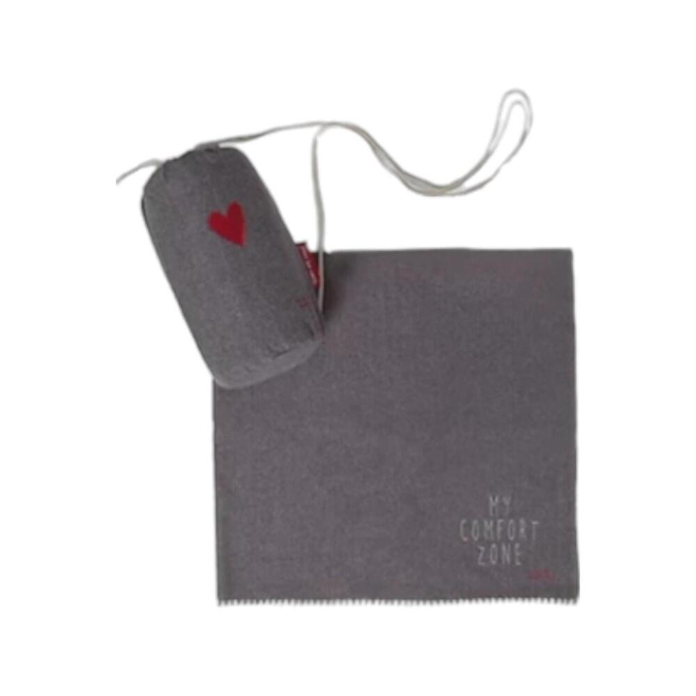 Peace Love World 40" x 70" Travel Throw with Carry Bag Gray